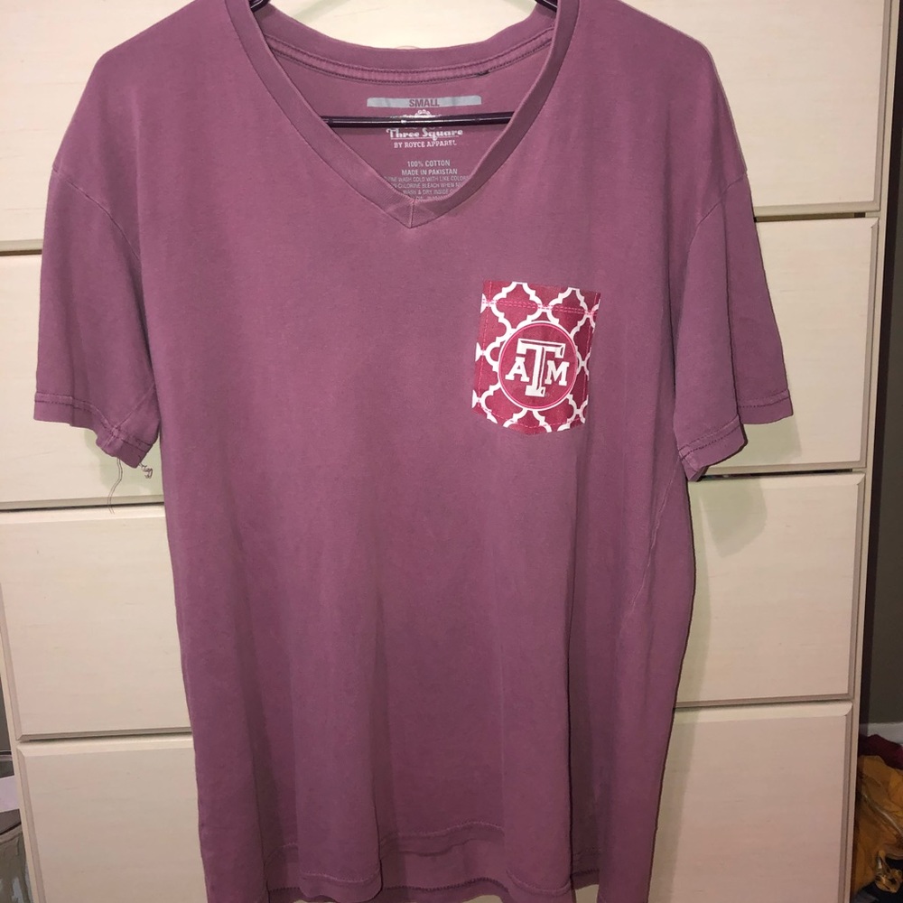 A&M Purple V-neck